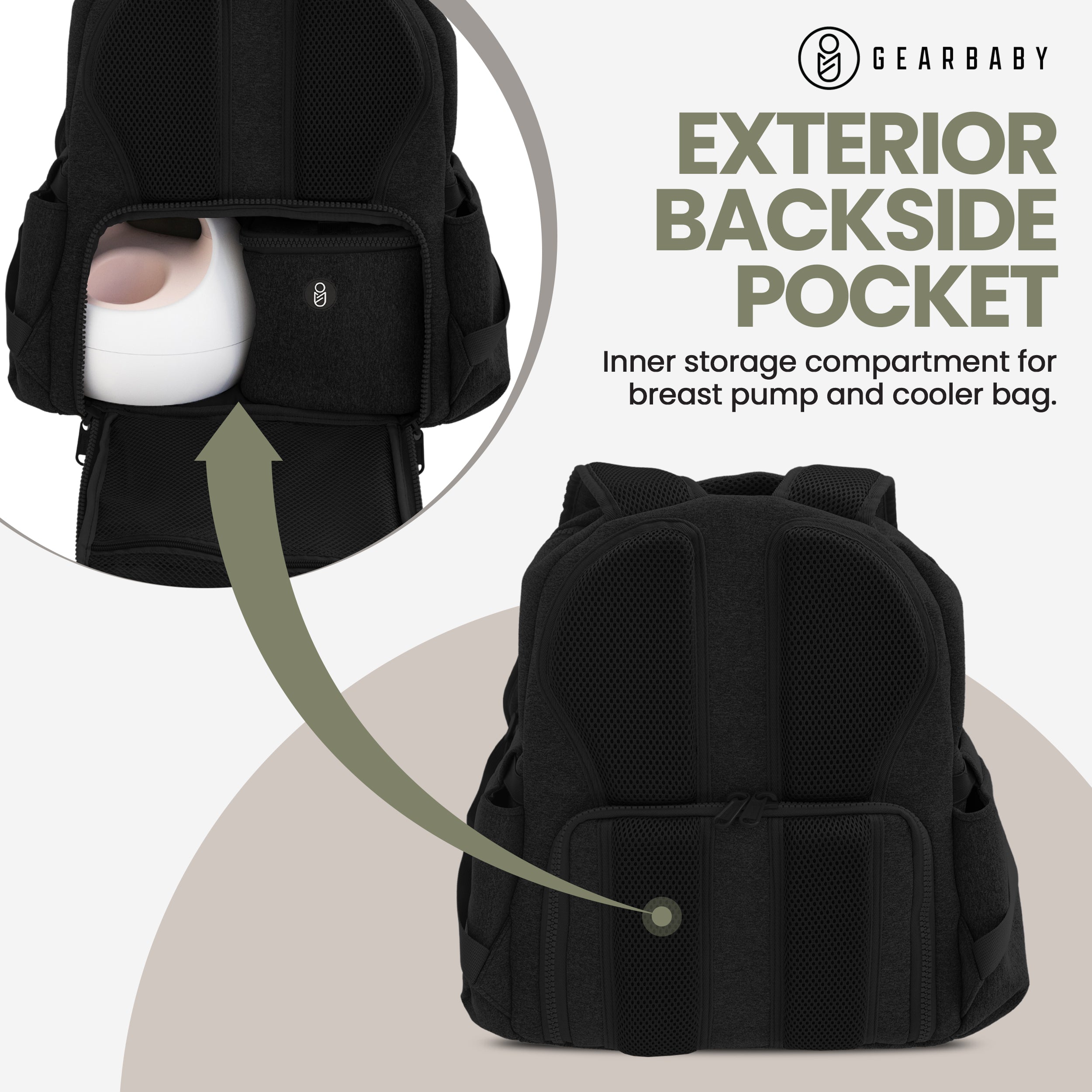 Neoprene Breast Pump Bag with Cooler, Changing Pad, & Removable Divider